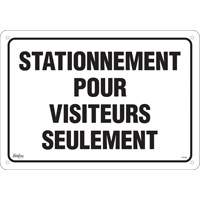 Enseigne  Stationnement pour visiteurs , 14" x 20", Aluminium, Français Groupe Generik