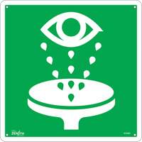 Enseigne de s&eacute;curit&eacute; conforme &agrave; la CSA - Eye Wash, 12" x 12", Aluminium, Pictogramme Groupe Generik