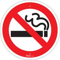 Enseigne de s&eacute;curit&eacute; conforme &agrave; la CSA - No Smoking, 12" x 12", Aluminium, Pictogramme Groupe Generik