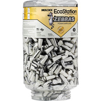 Recharge de bouchons d'oreilles Zebra pour distributeurs de bouchons d'oreilles EcoStation, Vrac - Contenant Groupe Generik