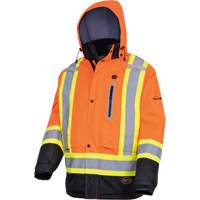 5407 Waterproof Insulated Heated Safety Jacket, Men's, Small, High-Visibility Orange Groupe Generik