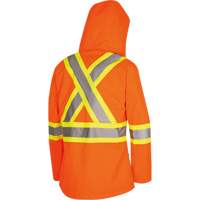5626W The Rock Women's 300D  Quilted Safety Parka, Polyester/Polyurethane, High Visibility Orange, X-Small Groupe Generik