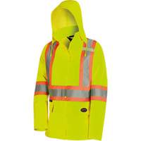 5628W The Rock Women's 300D  Quilted Safety Parka, Polyester/Polyurethane, High Visibility Lime-Yellow, X-Small Groupe Generik