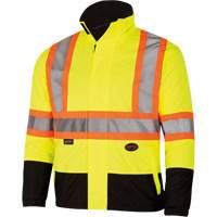 5771 Waterproof Reversible Safety Jacket, Polyester/Polyurethane, High Visibility Lime-Yellow, Small Groupe Generik