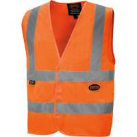 6885 High-Visibility Tricot Safety Vest, High Visibility Orange, Small, Polyester Groupe Generik