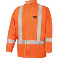 5990J Super Heavy-Duty FR/Arc Resistant Safety Rain Jacket, Small, High Visibility Orange, 11 cal/cm² Groupe Generik
