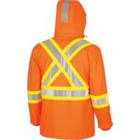 5884 Flash-Gard&reg; FR/Arc-Rated Waterproof Jacket with Hood, Small, High Visibility Orange, 51 cal/cm² Groupe Generik