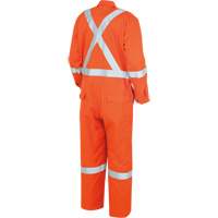 7708A "The Rock" FR-Tech&reg; High Visibility FR/Arc Rated Coveralls, Size 36, High Visibility Orange, 10 cal/cm² Groupe Generik