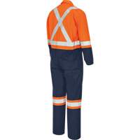 7702BBT FR-Tech&reg; 2-Tone Safety Coverall, Size 40 (Tall), Navy Blue/Orange, 10 cal/cm² Groupe Generik