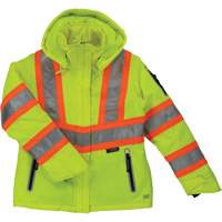 Womens Insulated Flex Safety Jacket, Polyester, High Visibility Lime-Yellow, X-Small Groupe Generik
