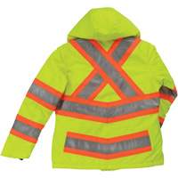 Womens Insulated Flex Safety Jacket, Polyester, High Visibility Lime-Yellow, X-Small Groupe Generik