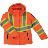 Womens Insulated Flex Safety Jacket, Polyester, High Visibility Orange, X-Small Groupe Generik