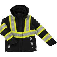 Womens Insulated Flex Safety Jacket, Polyester, Black, X-Small Groupe Generik