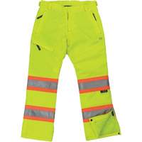 Womens Insulated Flex Safety Pant, Polyester, X-Small, High Visibility Lime-Yellow Groupe Generik