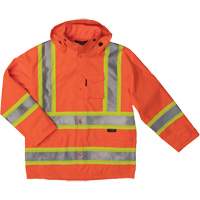 Manteau de s&eacute;curit&eacute; imperm&eacute;able en tissu ind&eacute;chirable Ripstop, Polyester, T-petit, Orange haute visibilit&eacute; Groupe Generik