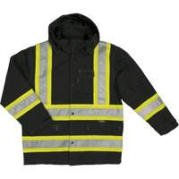 Manteau de s&eacute;curit&eacute; imperm&eacute;able en tissu ind&eacute;chirable Ripstop, Polyester, T-petit, Noir Groupe Generik