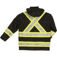 Manteau de s&eacute;curit&eacute; imperm&eacute;able en tissu ind&eacute;chirable Ripstop, Polyester, T-petit, Noir Groupe Generik