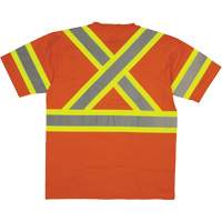 Short Sleeve Safety T-Shirt, Cotton, X-Small, High Visibility Orange Groupe Generik