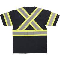 Short Sleeve Safety T-Shirt, Cotton, X-Small, Black Groupe Generik