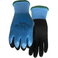 Stealth Black Ops Water-Resistant Gloves, Size Small, 15 Gauge, Rubber Latex Coated, Glass Fibre/Polyester Shell, ASTM ANSI Level A4 Groupe Generik