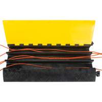 Polyurethane Cable Protector, 3 Channels, 35.43" L x 19.69" W x 3" H Groupe Generik