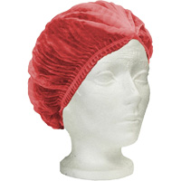 RONCO Care Pleated Bouffant Cap, Polypropylene, 24", Red Groupe Generik