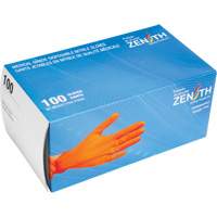 Gants d'examen de poids lourd &agrave; prise tactile, Petit, Nitrile, 8 mils, Sans poudre, Orange Groupe Generik