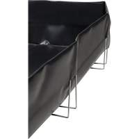 Berme &agrave; support en fil m&eacute;tallique, Capacit&eacute; 748 gal. US, 10' la x 10' lo x 12" h, Support en L Groupe Generik