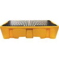 Double palette de d&eacute;versements IBC, Capacit&eacute; de d&eacute;versement 317 gal. US, 89" x 57" x 23" Groupe Generik