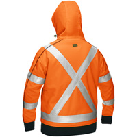 Bisley&reg; X-Back Women's Contoured Full Zip Hooded Sweatshirt with Sherpa Lining, Small, High Visibility Orange Groupe Generik