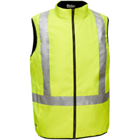 Veste bouffante r&eacute;versible avec X au dos Bisley, Jaune lime haute visibilit&eacute;, Petit, Polyester Groupe Generik