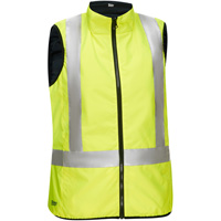 Veste bouffante, enveloppante et r&eacute;versible avec X au dos Bisley pour femmes, Jaune lime haute visibilit&eacute;, Petit, Polyester Groupe Generik