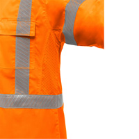 Bisley&reg; X-Back Long Sleeve Work Shirt with X-Airflow, Poly-Cotton, Small, High Visibility Orange Groupe Generik