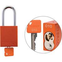 Velocity Plus Safety Lockout Padlock, Orange, Keyed Alike, Aluminum, 1-1/2" Width Groupe Generik