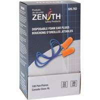 Foam Earplugs, Pair - Polybag, Corded Groupe Generik