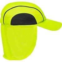 Chapeaux de refroidissement avec voiles pour le cou, Lime haute visibilit&eacute; Groupe Generik