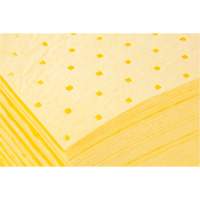 Bonded Sorbent Pads, Hazmat, 15" x 19", 8 gal. Absorbancy Groupe Generik