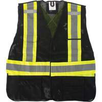 Veste d'arpenteur conforme aux normes de la CSA, Noir, Moyen, Polyester Groupe Generik
