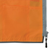 Pioneer Mesh Back Zip Front Surveyor Safety Vest, High Visibility Orange, Small, Polyester Groupe Generik