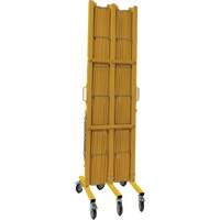 Expandable Barrier, 84" H x 20' L, Yellow Groupe Generik