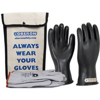 Ensemble de gants en caoutchouc pour l'&eacute;lectricit&eacute; de classe 00, 8, 11" lo, 20 cal/cm², NFPA 70E Groupe Generik