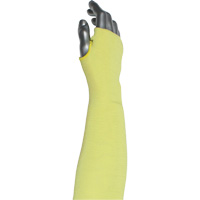 Manchette r&eacute;sistante &agrave; la coupe &agrave; pli unique Kut Gard avec ouverture pour le pouce, Aramide/ATA, 10", ASTM ANSI niveau A4, Jaune Groupe Generik