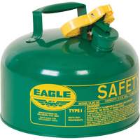 Safety Can for Combustibles, Type I, Galvanized Steel, 2 US gal., Green, FM Approved/UL/ULC Listed Groupe Generik