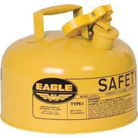 Safety Can for Diesel, Type I, Galvanized Steel, 2 US gal., Yellow, FM Approved/UL/ULC Listed Groupe Generik