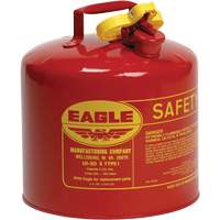 Safety Can for Flammables, Type I, Galvanized Steel, 5 US gal., Red, FM Approved/UL/ULC Listed Groupe Generik