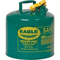 Safety Can for Combustibles, Type I, Galvanized Steel, 5 US gal., Green, FM Approved/UL/ULC Listed Groupe Generik