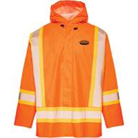 R804 Hurricane Rain Jacket, Small, High Visibility Orange Groupe Generik