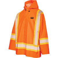 R804 Hurricane Rain Jacket, Small, High Visibility Orange Groupe Generik