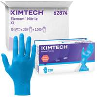 Gants d'examen Kimtech Element, T-petit, Nitrile, 3,2 mils, Sans poudre, Bleu, Classe 2 Groupe Generik