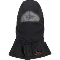 Pioneer 765A Flame-Resistant Quilted Hard Hat Liner with Long Neck & Detachable Mouthpiece, Black/Grey, Cotton/FR-Tech&reg;/Modacrylic/Nylon Groupe Generik